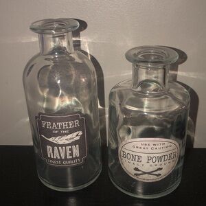 Halloween Prop Potions Bottles‎ Decorations Clear Set (2)